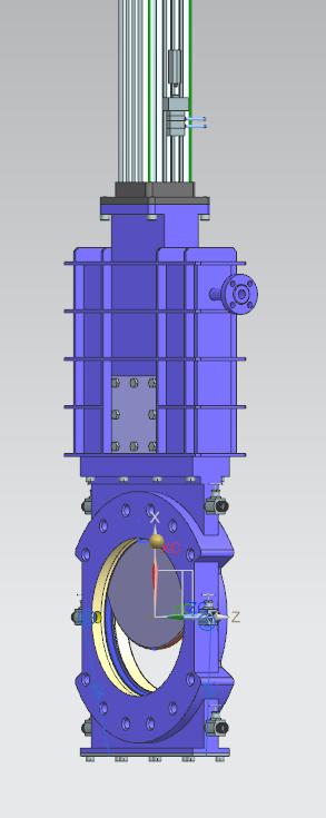 통풍구와 스크레이퍼 및 원추형이 있는 사일로 특수 나이프 게이트 밸브