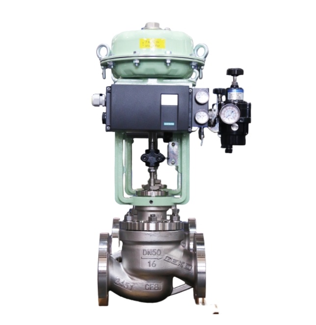 공압 다이어프램 지능형 냉각 핀 단일 시트 제어 및 차단 밸브