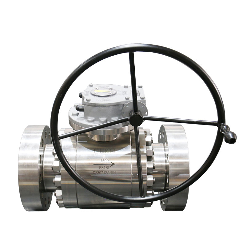 Trunnion-mounted ball valve for chemical plant