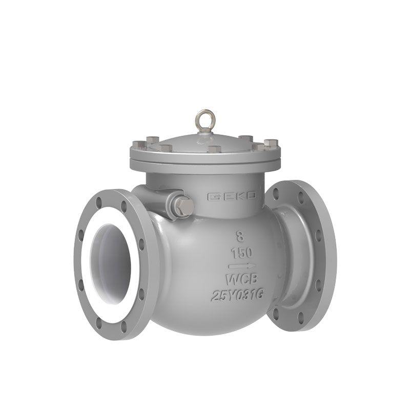 Lined fluororubber check valve